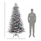 Edge Collections - 7.5' - Green - Flocked Pre-Lit Christmas Tree with LED Lighting Options - 1 Piece